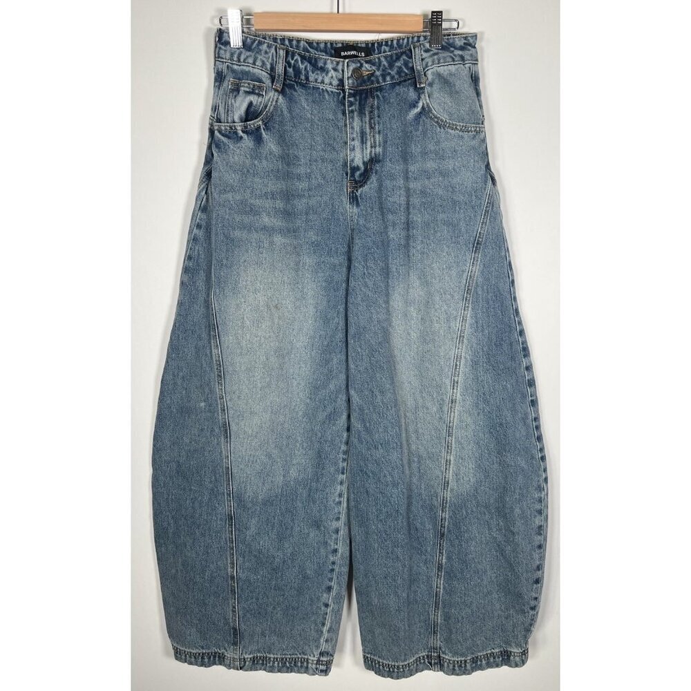 FEAR BARWELLS barrel retro hipster streetwear blue jeans 30x28 baggy loungewear